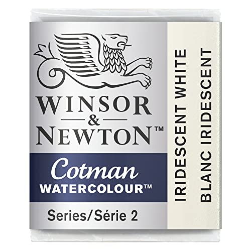 Winsor & Newton 0301330 Cotman Metallic Aquarellfarbe Studio Wasserfarben, lebendige hochwertige Farben mit sehr guten Verarbeitungseigenschaften, 1/2 Napf - Weiß von Winsor & Newton