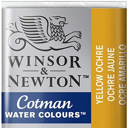 Winsor & Newton 0301744 Cotman Aquarellfarbe mit guter Transparenz, hervorragender Tönungsstärke und guten Maleigenschaften, Wasserfarbe im 1/2 Napf - Gelber Ocker von Winsor & Newton