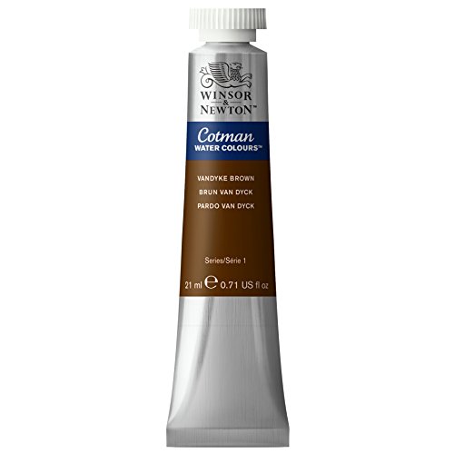 Winsor & Newton 0308676 Cotman Aquarellfarbe mit ausgezeichneter Transparenz, Farbkraft und Verarbeitungseigenschaften, Wasserfarbe 21ml Tube - Vandyke Braun von Winsor & Newton