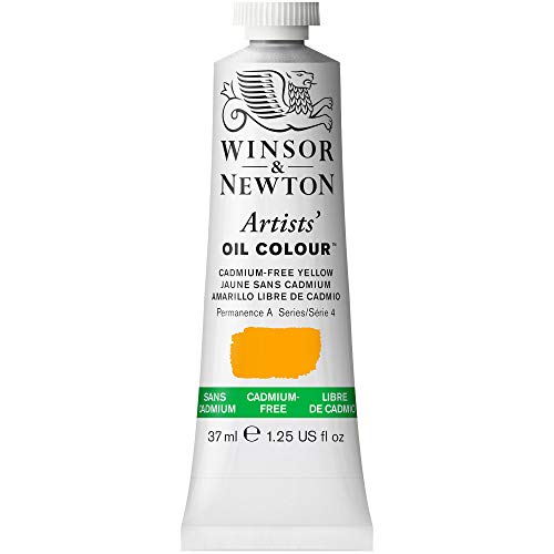 Winsor & Newton 1214890 Artists Ölfarbe - 37ml Tube, Künstler - Ölfarbe mit höchstmöglicher Pigmentierung, höchste Lichtechtheit - Kadmiumfrei Gelb von Winsor & Newton