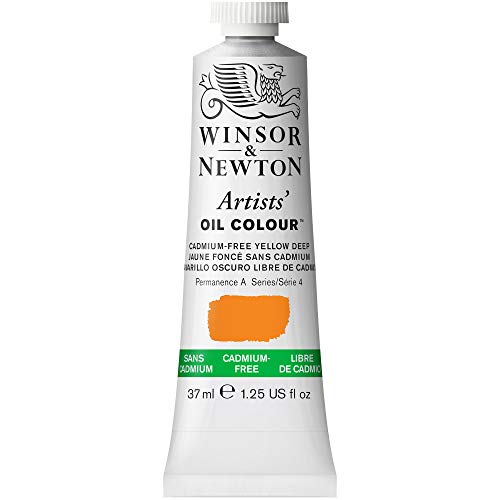 Winsor & Newton 1214891 Artists Ölfarbe - 37ml Tube, Künstler - Ölfarbe mit höchstmöglicher Pigmentierung, höchste Lichtechtheit - Kadmiumfrei Gelb Dunkel von Winsor & Newton