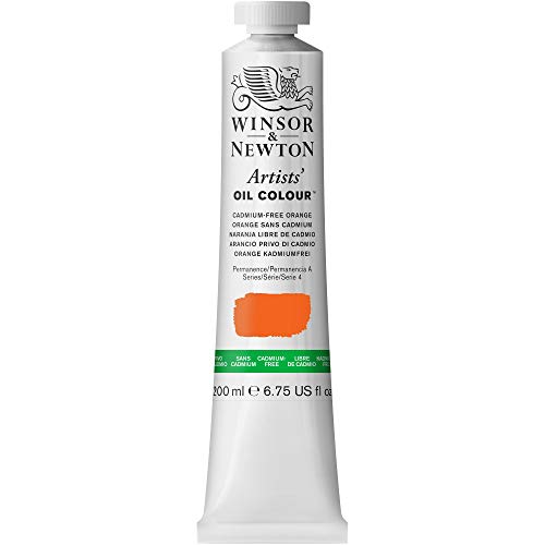 Winsor & Newton 1237899 Artists Ölfarbe - 200ml Tube, Künstler - Ölfarbe mit höchstmöglicher Pigmentierung, höchste Lichtechtheit - Kadmiumfrei Orange von Winsor & Newton