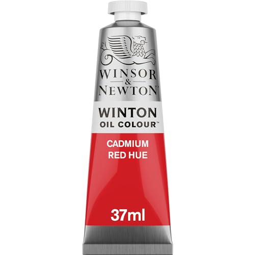 Winsor & Newton 1414095 Winton, feine hochwertige Ölfarbe - 37ml Tube mit gleichmäßiger Konsistenz, Lichtbeständig, hohe Deckkraft, Reich an Farbpigmenten - Kadmium Rot Farbton von Winsor & Newton