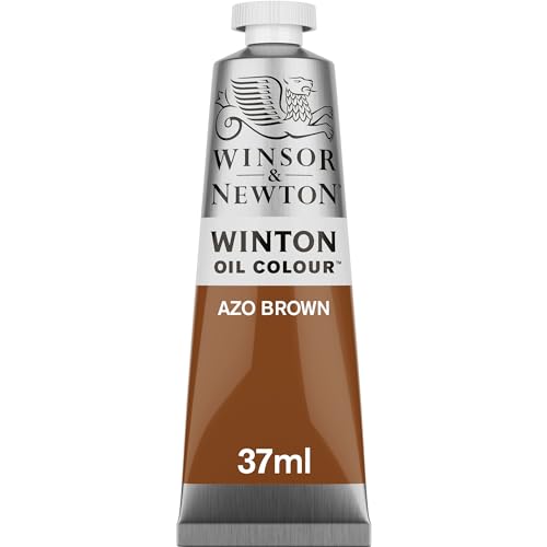 Winsor & Newton 1414389 Winton, feine hochwertige Ölfarbe - 37ml Tube mit gleichmäßiger Konsistenz, lichtbeständig, hohe Deckkraft, reich an Farbpigmenten - Azo Braun von Winsor & Newton