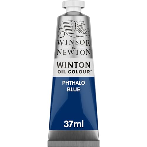 Winsor & Newton 1414516 Winton, feine hochwertige Ölfarbe - 37ml Tube mit gleichmäßiger Konsistenz, Lichtbeständig, hohe Deckkraft, Reich an Farbpigmenten - Phthaloblau von Winsor & Newton