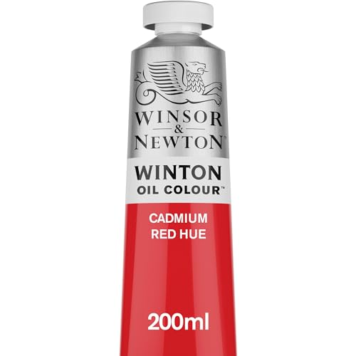 Winsor & Newton 1437095 Winton, feine hochwertige Ölfarbe - 200ml Tube mit gleichmäßiger Konsistenz, Lichtbeständig, hohe Deckkraft, Reich an Farbpigmenten - Kadmium Rot Farbton von Winsor & Newton