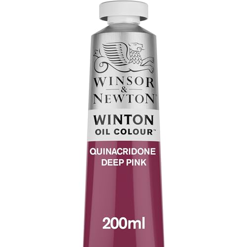 Winsor & Newton 1437250 Winton, feine hochwertige Ölfarbe - 200ml Tube mit gleichmäßiger Konsistenz, lichtbeständig, hohe Deckkraft, reich an Farbpigmenten - Quinacridone Dunkel Pink von Winsor & Newton