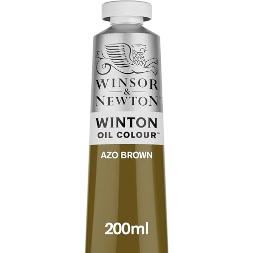 Winsor & Newton 1437389 Winton, feine hochwertige Ölfarbe - 200ml Tube mit gleichmäßiger Konsistenz, lichtbeständig, hohe Deckkraft, reich an Farbpigmenten - Azo Braun von Winsor & Newton