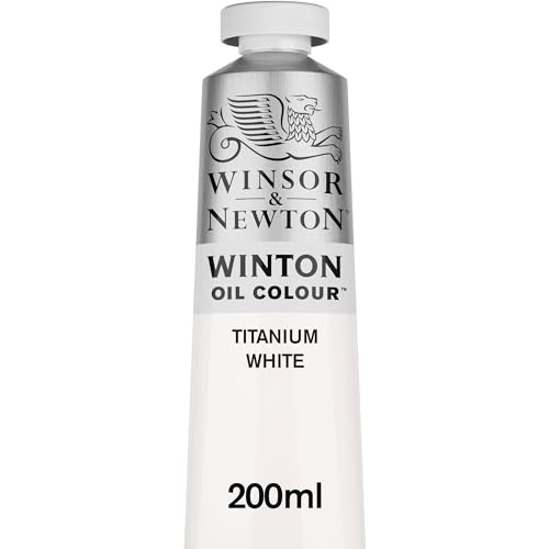 Winsor & Newton 1437644 Winton, feine hochwertige Ölfarbe - 200ml Tube mit gleichmäßiger Konsistenz, Lichtbeständig, hohe Deckkraft, Reich an Farbpigmenten - Titanweiß von Winsor & Newton