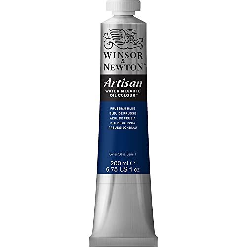 Winsor & Newton 1537538 Artisan wassermischbare Ölfarbe, hohe Pigmentkonzentration, gute Deckkraft & Lichtechtheit - 200ml Tube, Preußischblau von Winsor & Newton