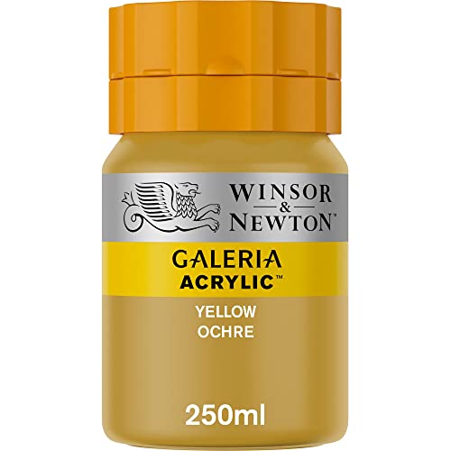 Winsor & Newton 2137744 Galeria Acrylfarbe, hohe Pigmentierung, lichtecht, buttrige Konsistenz, 250 ml Tube - Gelber Ocker von Winsor & Newton