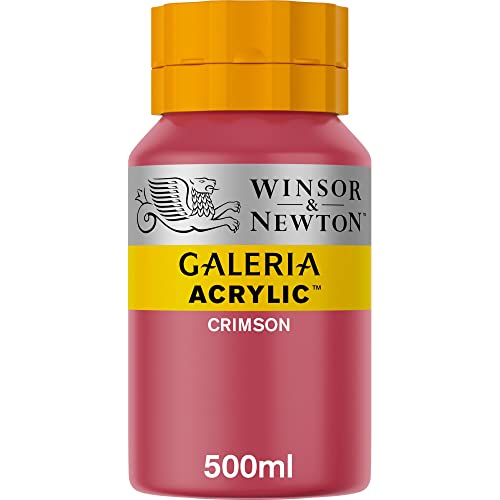 Winsor & Newton 2150203 Galeria Acrylfarbe, hohe Pigmentierung, lichtecht, buttrige Konsistenz, 500 ml Topf - Karmesin von Winsor & Newton