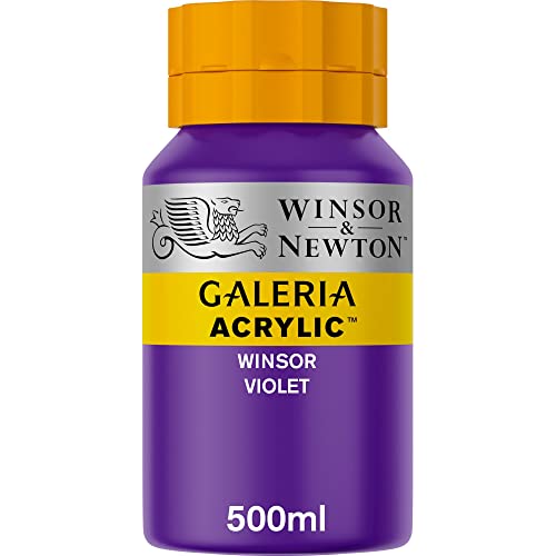 Winsor & Newton 2150728 Galeria Acrylfarbe, hohe Pigmentierung, lichtecht, buttrige Konsistenz, 500 ml Topf - Winsorviolett von Winsor & Newton