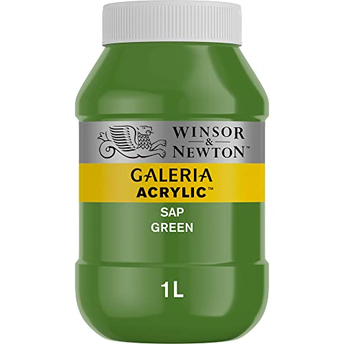 Winsor & Newton 2154599 Galeria Acrylfarbe, hohe Pigmentierung, lichtecht, buttrige Konsistenz, 1000 ml Topf - Saftgrün von Winsor & Newton