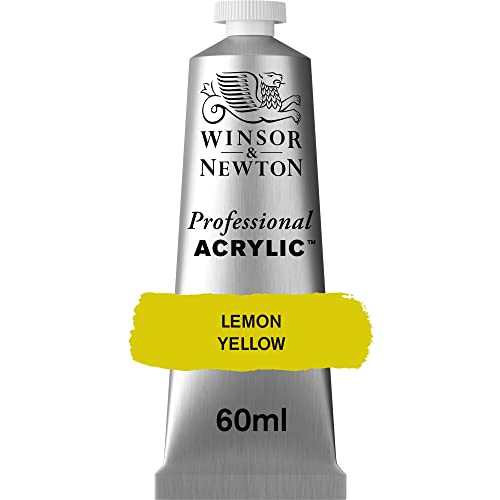 Winsor & Newton 2320346 Professional Acrylfarbe in Künstlerqualität, hohe Farbbrillanz & Deckkraft, Archivqualität, 60ml Tube - Zitronengelb von Winsor & Newton