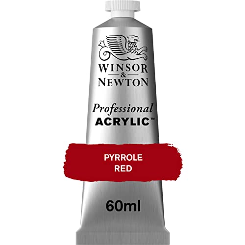 Winsor & Newton 2320534 Professional Acrylfarbe in Künstlerqualität, hohe Farbbrillanz & Deckkraft, Archivqualität, 60ml Tube - Pyrrole Rot von Winsor & Newton