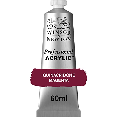 Winsor & Newton 2320545 Professional Acrylfarbe in Künstlerqualität, hohe Farbbrillanz & Deckkraft, Archivqualität, 60ml Tube - Quinacridone Magenta von Winsor & Newton