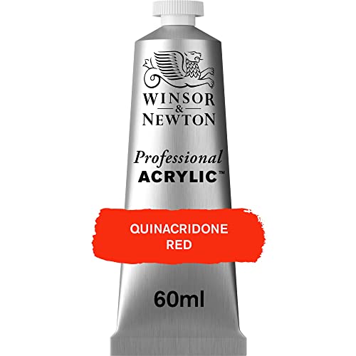 Winsor & Newton 2320548 Professional Acrylfarbe in Künstlerqualität, hohe Farbbrillanz & Deckkraft, Archivqualität, 60ml Tube - Quinacridone Rot von Winsor & Newton