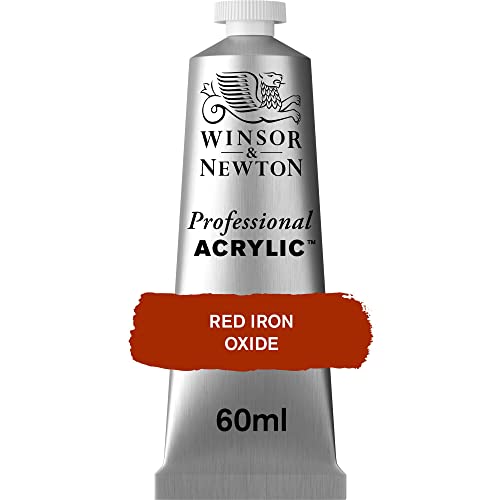 Winsor & Newton 2320560 Professional Acrylfarbe in Künstlerqualität, hohe Farbbrillanz & Deckkraft, Archivqualität, 60ml Tube - Eisenoxyd Rot von Winsor & Newton