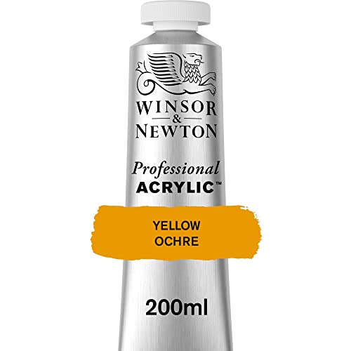 Winsor & Newton 2337744 Professional Acrylfarbe in Künstlerqualität, hohe Farbbrillanz & Deckkraft, Archivqualität, 200ml Tube - Gelber Ocker von Winsor & Newton