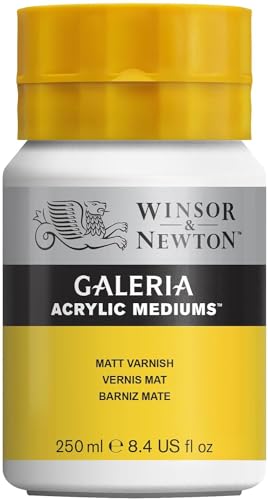 Winsor & Newton 3040802 Galeria Matter Firnis, 250 ml Topf, matte Schutzschicht auf Acrylbildern von Winsor & Newton