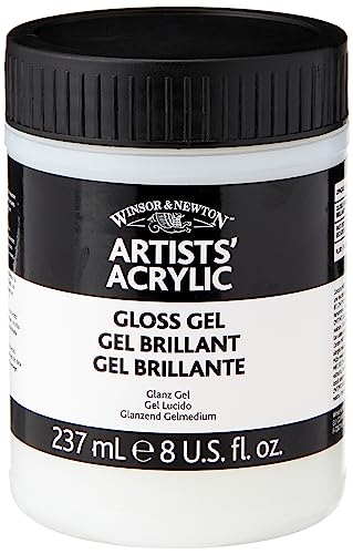 Winsor & Newton 3040914 Glanz Gel - Malmittel, verbessert Transparenz, Tiefe und Glanz von Acrylfarben - 237ml Topf von Winsor & Newton