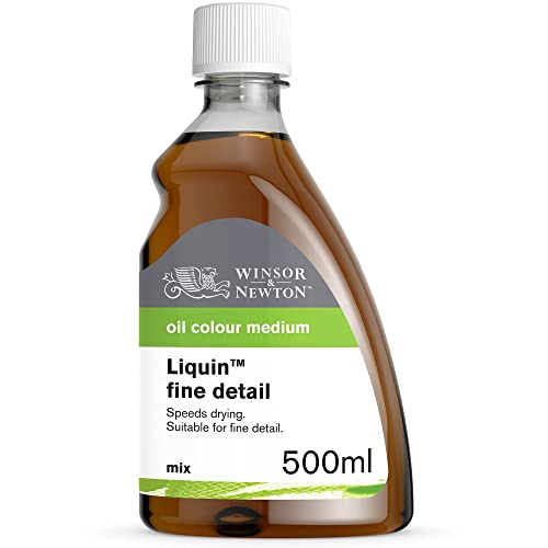 Winsor & Newton 3049752 Ölmalmittel, Liquin Fin Detail 500 ml Flasche, flüssiges Glanzmedium auf Alkydbasis, ideal für feine Detailarbeiten, sorgt für eine glatte Oberfläche ohne Pinselstrich Winsor & Newton 3049752 Ölmalmittel, Liquin Fin Detail 500 ml Flasche, flüssiges Glanzmedium auf Alkydbasis, ideal für feine Detailarbeiten, sorgt für eine glatte Oberfläche ohne Pinselstrich von Winsor & Newton
