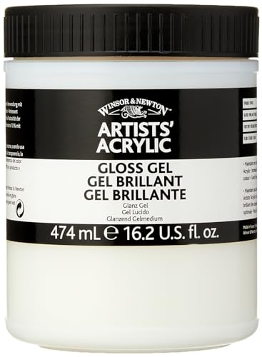 Winsor & Newton 3050914 Glanz Gel, verbessert die Transparenz, Tiefe und Glanz von Acrylfarben - 474ml Topf von Winsor & Newton