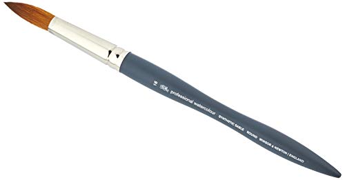 Winsor & Newton 5011116 Professional Aquarellpinsel, Malpinsel für Aquarellfarben mit synthetischen Fasern, ergonomischer Griff, langlebig & formstabil, kurze Stiel - Rundpinsel Nr. 16 von Winsor & Newton