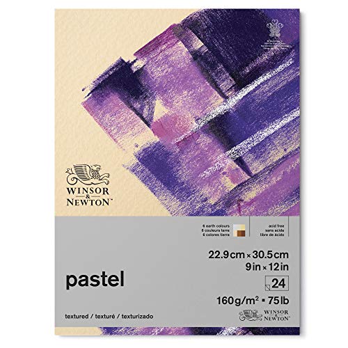 Winsor & Newton 6660769 Pastellpapier im Block mit Erdfarben - 24 Blatt 22,9 x 30,5cm, 160g/m², FSC, Säurefrei, ohne optische Aufheller, archivierbare Qualität, stabil und Alterungsbeständig von Winsor & Newton