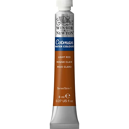 Winsor & Newton 8840103 Cotman Aquarellfarbe Studio Wasserfarben, lebendige hochwertige Farben mit sehr guten Verarbeitungseigenschaften 8ml Tube - Lichter Ocker gebrannt von Winsor & Newton