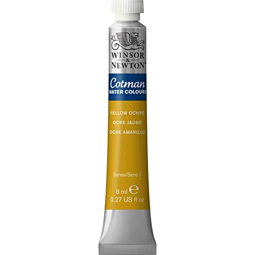 Winsor & Newton 8840118 Cotman Aquarellfarbe Studio Wasserfarben, lebendige hochwertige Farben mit sehr guten Verarbeitungseigenschaften 8ml Tube - Gelber Ocker von Winsor & Newton