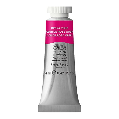Winsor & Newton 8840537 Professional Aquarellfarbe, lebendige Wasserfarben in Künstlerqualität, hohe Farbbrillanz & Leuchtkraft, lichtecht, Archivqualität, 14ml Tube - Opernrosa von Winsor & Newton
