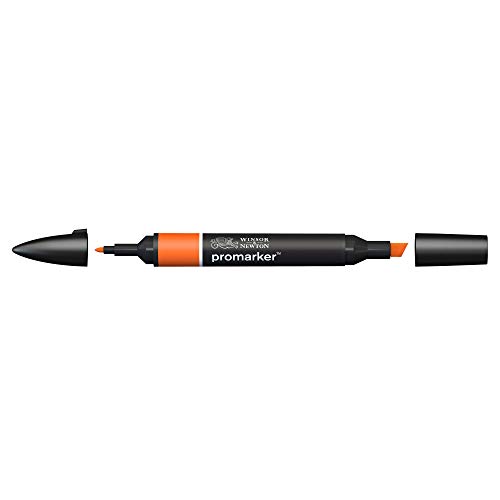 Winsor & Newton " ProMarker " 0203239 - Professioneller Layoutmarker - 2 Spitzen, fein & breit für Zeichnungen, Design & Layouts - Mandarine von Winsor & Newton