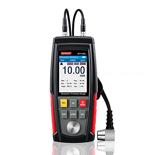 Wintact 0,001 Zoll hochauflösender digitaler Ultraschall-Dickenmessgerät-Datenlogger für Stahl-Aluminium-Metall-Kupferplatte, tragbarer Ultraschall von Wintact