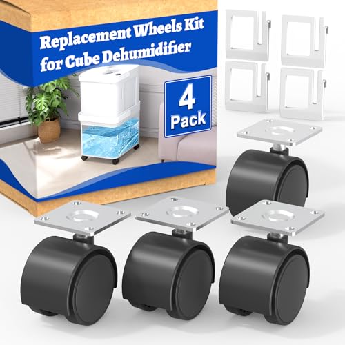 Wintcomfort Luftentfeuchter-Rad-Kit kompatibel mit Midea Cube Luftentfeuchter, leicht zu bewegende Radrollen für Kellerentfeuchter Mobilisierung, Ersatzradzubehör, 4 Stück, Schwarz Wintcomfort Luftentfeuchter-Rad-Kit kompatibel mit Midea Cube Luftentfeuchter, leicht zu bewegende Radrollen für Kellerentfeuchter Mobilisierung, Ersatzradzubehör, 4 Stück, Schwarz von Wintcomfort
