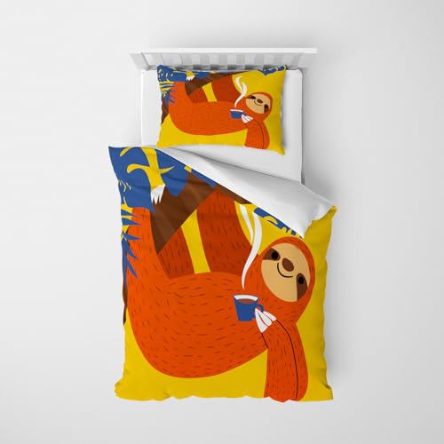 Faultier Bettwäsche Set Teenager und Kinder Bettwäsche 135x200 Mikrofaser Bettbezug mit 1 Kissenbezug 80x80 Jungen und Mädchen Bettwäsche Weich und Bequem Lustige Bettwäsche-Sets mit Tiermuster Faultier Bettwäsche Set Teenager und Kinder Bettwäsche 135x200 Mikrofaser Bettbezug mit 1 Kissenbezug 80x80 Jungen und Mädchen Bettwäsche Weich und Bequem Lustige Bettwäsche-Sets mit Tiermuster von Wintdeer
