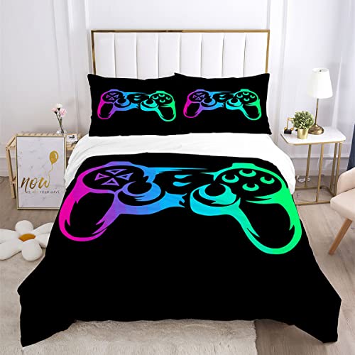 Wintdeer Jungen Spiele Bettwäsche Set 200X200cm Kinder Gamepad Gedruckt Bettbezug Set Kinder Videospiel Gamepad Betten Set Gamer Controller Bettwäsche von Wintdeer