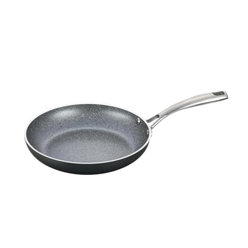 Wintem Bratpfanne aus Aluminium 40 cm mit ergonomischem Griff – umweltfreundlich und patentierter Doppelboden 22,7 cm – geeignet für Induktions-, Glaskeramik-, Gas- und Elektroherde – hitzebeständig von Wintem