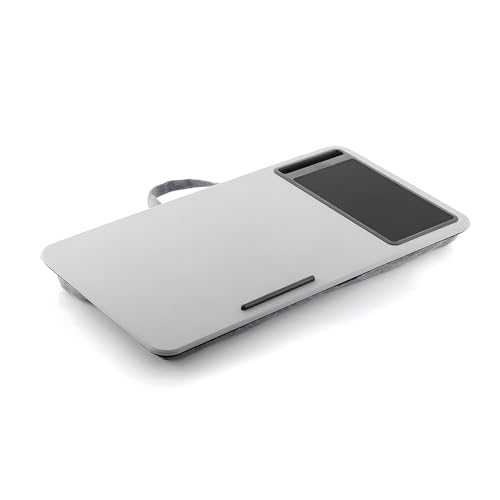 Wintem - Laptop-Ständer XL mit doppeltem Kissen, rutschfestes Tablett und Smartphone-Halter, ideal für Bett und Sofa, mit integriertem Mauspad, ergonomisches und kompaktes Design von Wintem