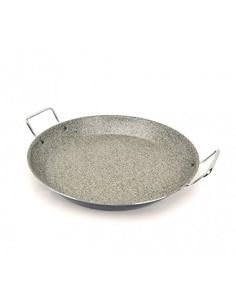 Wintem Paellpfanne 36 cm aus Aluminium mit Antihaftbeschichtung PTFE mit Metallgriffen – ideal für gleichmäßiges Kochen und einfache Reinigung – graue Steinbeschichtung – elegant und modern – von Wintem