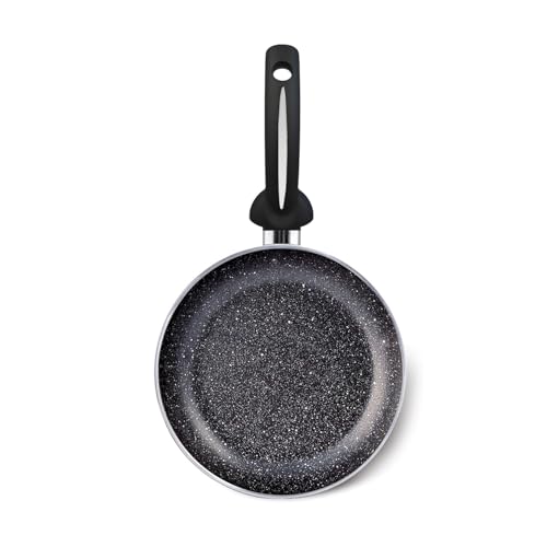 Wintem Pfanne 32 cm aus Aluminium mit Antihaftbeschichtung aus Stein – ideal für einfaches und praktisches Kochen – kompatibel mit allen Herdarten, auch Induktion – leicht zu reinigen von Wintem