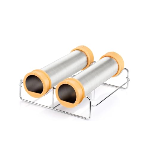 Wintem Set mit 2 Rollen aus Stahl für die Zubereitung von traditionellem Trdelnik, böhmische Manschette mit Edelstahl, Silikon und Originalrezept für ein authentisches Dessert zu Hause, 5 x 23 cm von Wintem