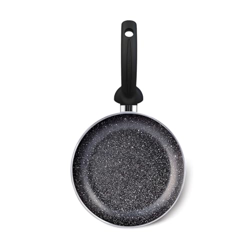 Wintem Universalpfanne aus Aluminium 20 cm mit ergonomischem Edelstahlgriff - kompatibel mit Induktions-, Gas-, Glaskeramik- und Elektroherden - Antihaftbeschichtung, leicht zu reinigen von Wintem