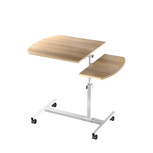 Wintem Verstellbarer Schreibtisch 60 x 40 cm mit 4 Rollen – geräumiges und bequemes Regal – Höhe verstellbar zwischen 60 cm und 90 cm – bequem und stabil – platzsparendes Design, geeignet für kleine Wintem Verstellbarer Schreibtisch 60 x 40 cm mit 4 Rollen – geräumiges und bequemes Regal – Höhe verstellbar zwischen 60 cm und 90 cm – bequem und stabil – platzsparendes Design, geeignet für kleine von Wintem