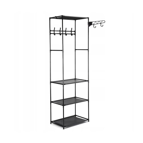 Wintem Vertikaler Kleiderständer mit 4 geräumigen Ablagen und Kleiderstange – Elegantes und funktionales Design 45 x 36 x 170 cm – jedes Regal hat eine Kapazität von 4,5 kg – robust und einfach zu von Wintem