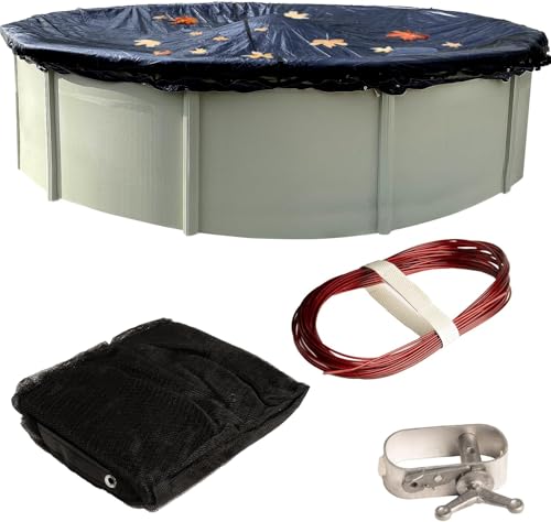 Winter Block Laubnetz für oberirdische Pools, passend für 28' Rundpool - langlebiges, gewebtes Polyethylen-Material mit verstärktem Rand - leicht und einfach zu verstauen - LN28R Winter Block Laubnetz für oberirdische Pools, passend für 28' Rundpool - langlebiges, gewebtes Polyethylen-Material mit verstärktem Rand - leicht und einfach zu verstauen - LN28R von Winter Block