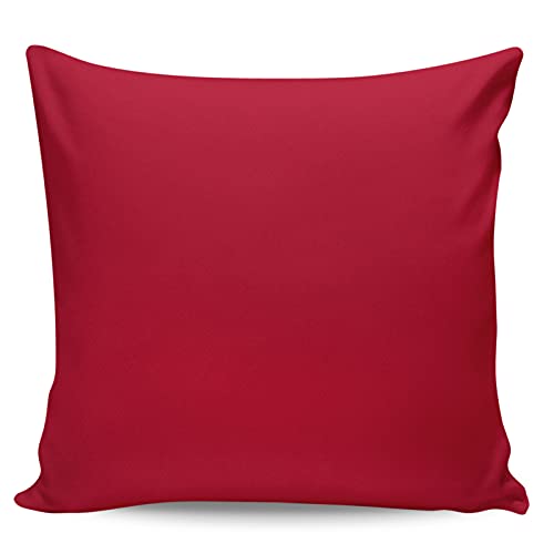 Winter Rangers Dekorativer Kissenbezug, einfarbig, rot, ultraweich, bequem, quadratisch, für Sofa, Schlafzimmer, 66 x 66 cm von Winter Rangers