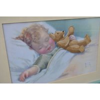 Bessie Pease Gutmann Kreuzstich Gerahmt Stickerei Happy Dreams Baby Wandkunst von WinterFinds