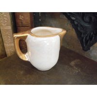 Kleine Handgemachte Keramik Lusterware Krug Sahnekännchen Sahne Gold Tee Set Tschechoslowakei von WinterFinds